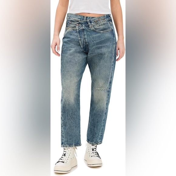 R13 Denim - R13 Crossover Cropped Jeans Size 13/23